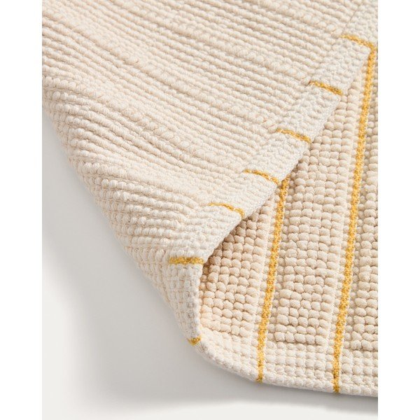 Żółty/beżowy tekstylny dywanik łazienkowy 50x80 cm Merade – Kave Home-image-2