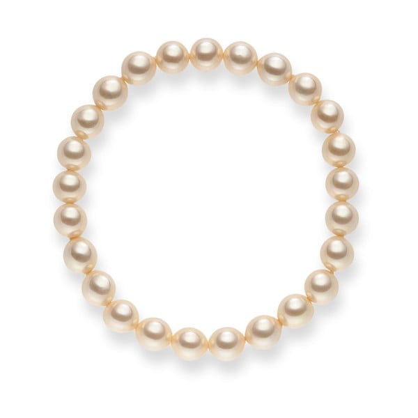 Jasnożółta bransoletka perłowa Pearls of London Mystic, dł. 19 cm