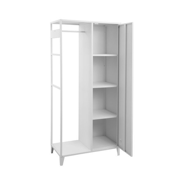 Biała metalowa szafa otwarta 80x175 cm Salino – Støraa-image-2