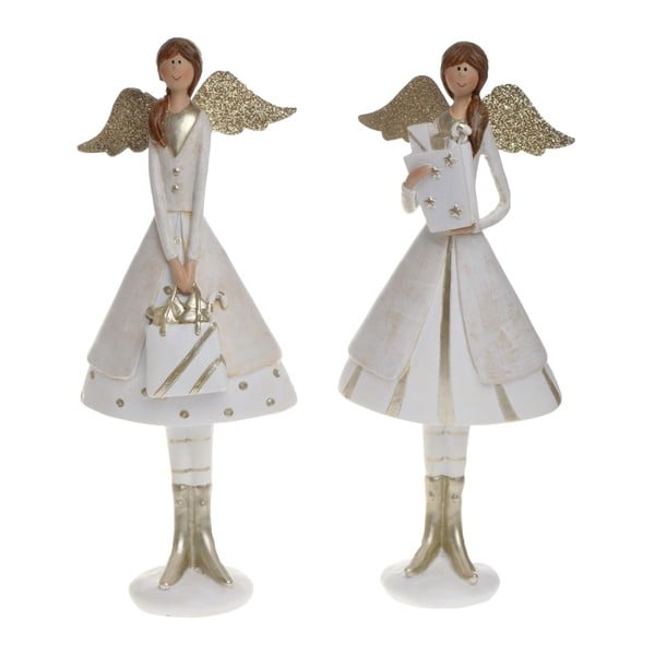 Zestaw 2 figurek dekoracyjnych Ewax Angels Goldino