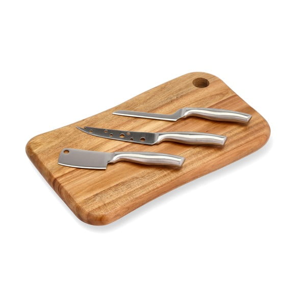 Drewniana deska z akcesoriami do krojenia 22x38 cm – Holm