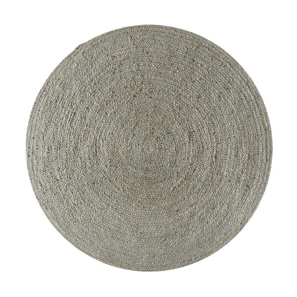 Dywan z juty Linen Couture Rug Circle Grey, ⌀ 140 cm