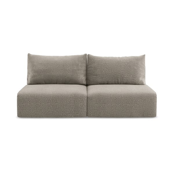 Beżowa rozkładana/ze schowkiem sofa 216 cm Kalena – Makamii