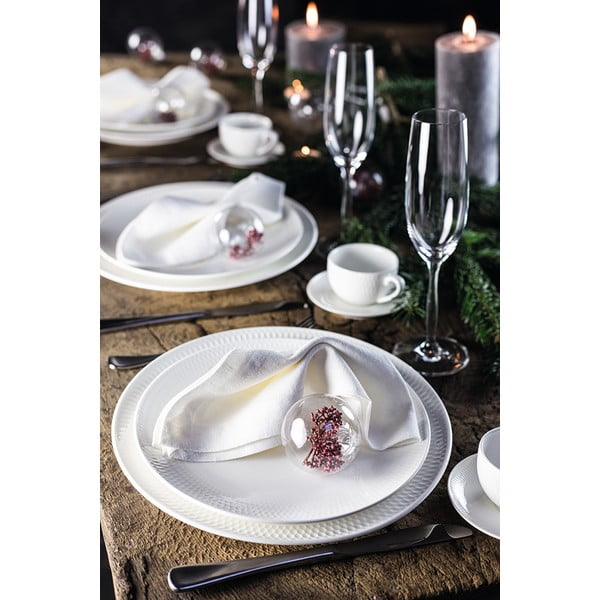 Biała porcelanowa filiżanka ze spodkiem Maxwell & Williams Diamonds, 280 ml-image-1