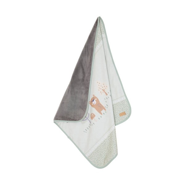 Jasnozielony koc dziecięcy z mikropluszu 80x80 cm Woodland Buddies – Roba-image-1