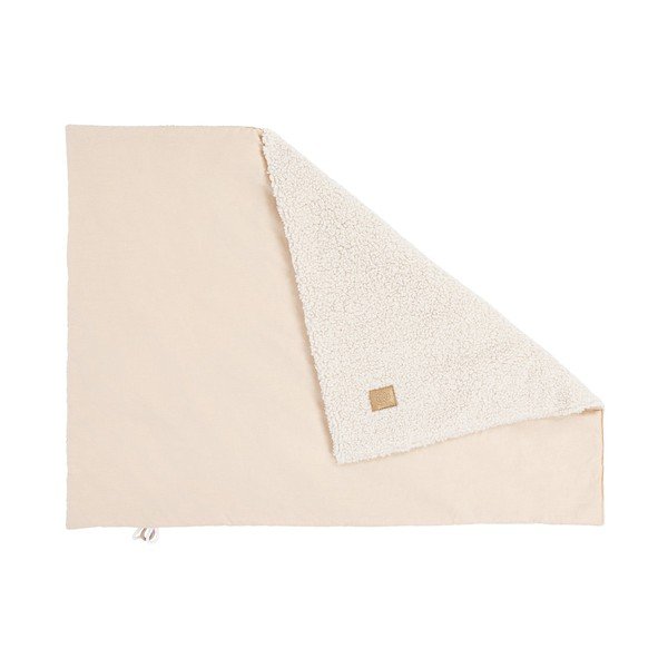 Kremowy koc dziecięcy z materiału sherpa 100x77 cm – Meowbaby-image-1
