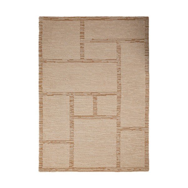 Wełniany dywan tkany ręcznie w naturalnym kolorze 140x200 cm Harris Modula Wool – Flair Rugs