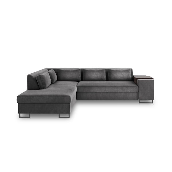 Ciemnoszara rozkładana sofa lewostronna Cosmopolitan Design San Diego