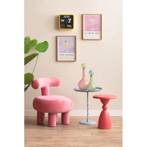 Metalowy okrągły stolik ø 40 cm Zig Zag – Leitmotiv-image-3