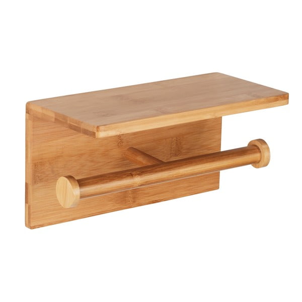 Ścienny bambusowy uchwyt na papier toaletowy Duo Bambusa – Wenko-image-1