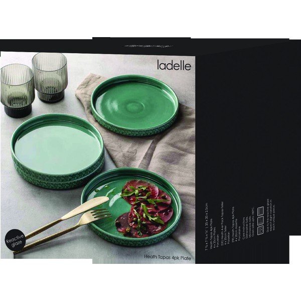 Turkusowe porcelanowe talerze zestaw 4 szt. deserowe ø 20 cm Heath Jade – Ladelle-image-4