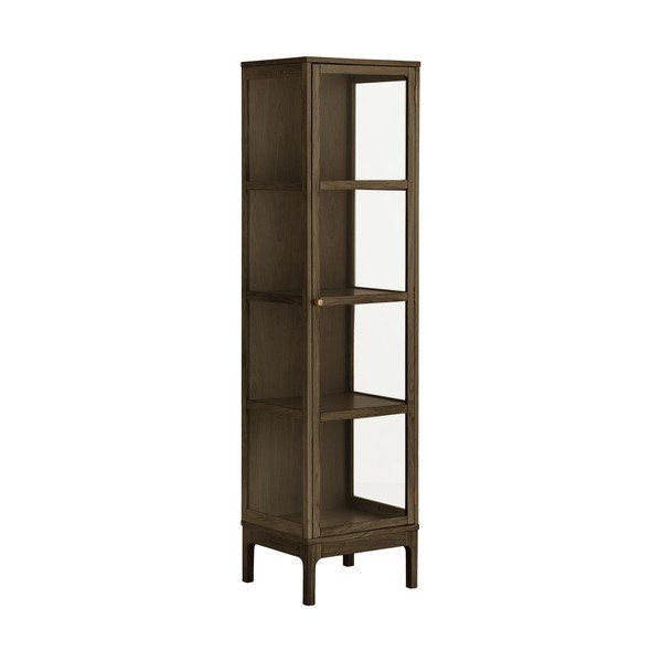 Ciemnobrązowa witryna w dekorze dębu 47x180x40 cm Zamora – House Nordic