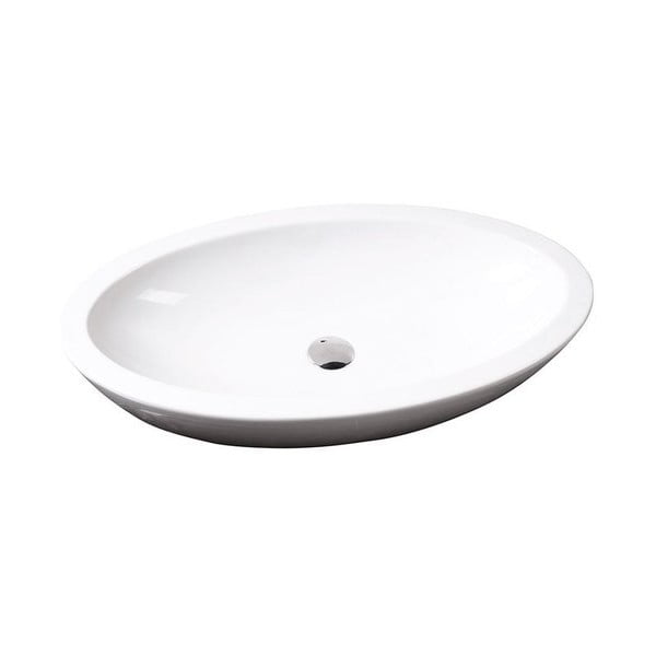 Biała umywalka ceramiczna Sapho Sistema, 75x42 cm