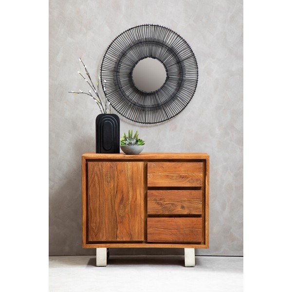 Komoda z litego drewna akacjowego w ciemnym naturalnym kolorze 92x82x40 cm Simla – Premier Housewares-image-4