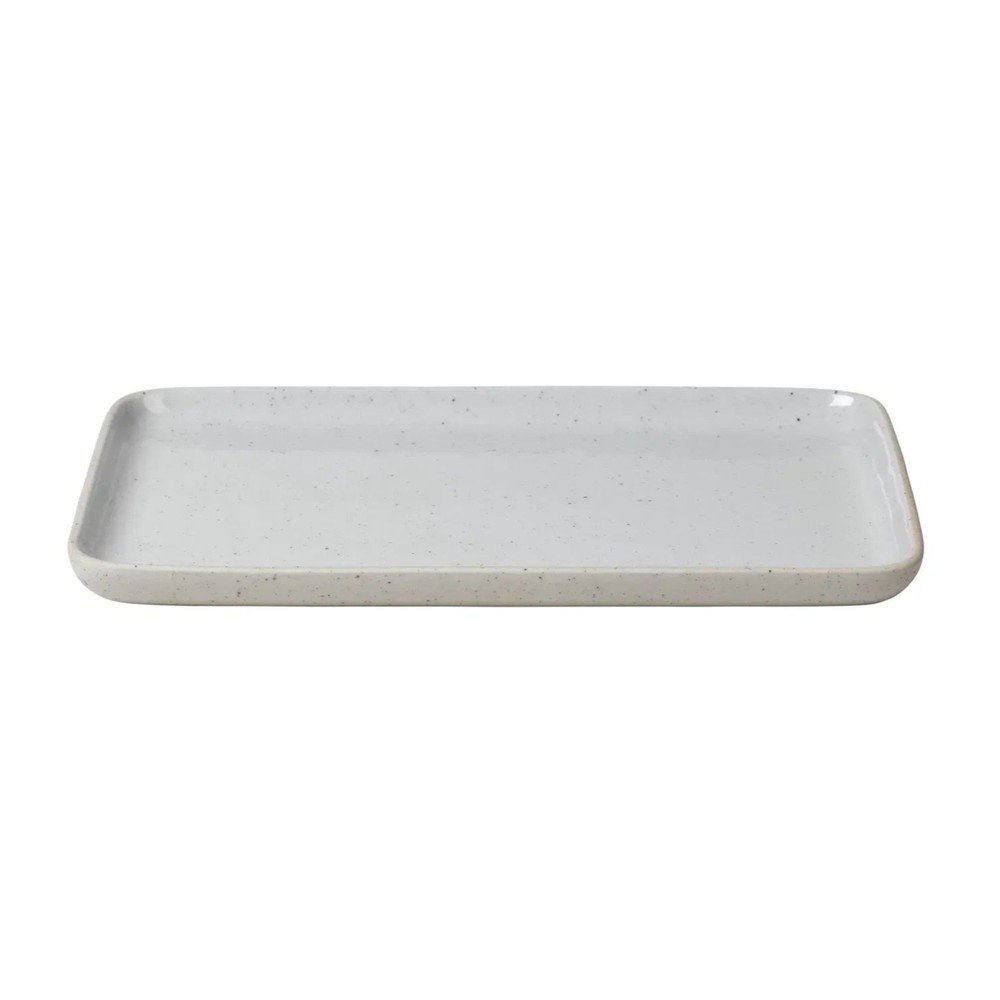 Jasnoszary ceramiczny talerz do serwowania Sablo L – Blomus