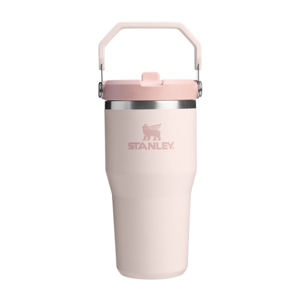 Jasnoróżowy termos ze stali nierdzewnej 600 ml IceFlow™ Flip Straw 2.0 Tumbler Rose Quartz – Stanley