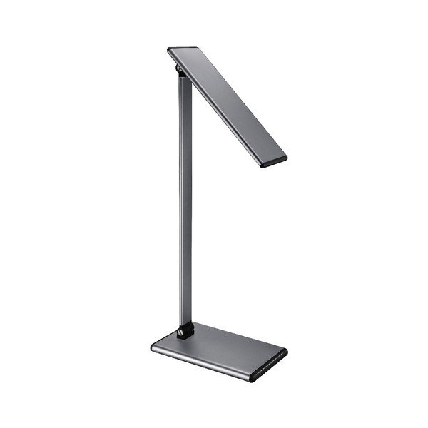 Szara lampa stołowa z LED SULION Hawking-image-1