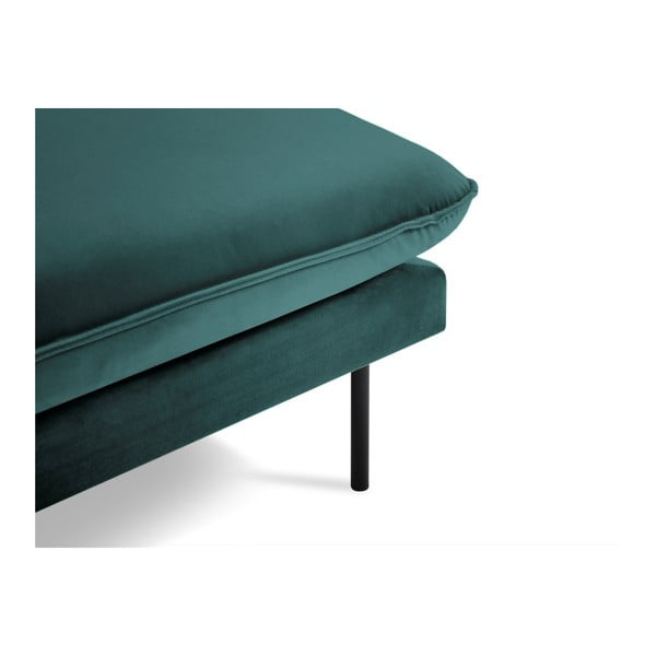 Ciemnozielony aksamitny szezlong z podłokietnikiem po prawej stronie Cosmopolitan Design Vienna-image-3