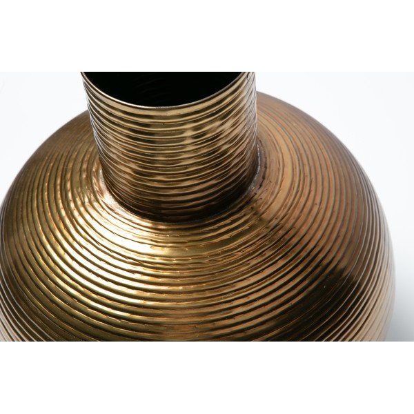 Metalowy wazon w dekorze w kolorze złota WOOOD Pixie-image-1
