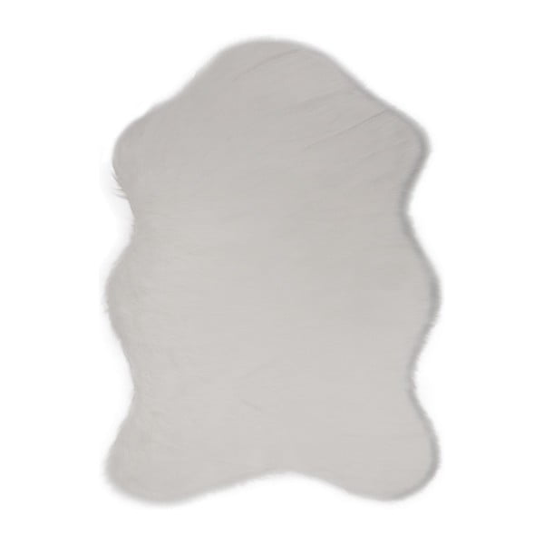 Biały dywan ze sztucznej skóry Pelus White, 75x100 cm