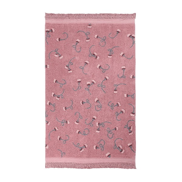 Różowy bawełniany dywan dziecięcy tkany ręcznie odpowiedni do prania 140x210 cm English Garden Ash Rose – Lorena Canals