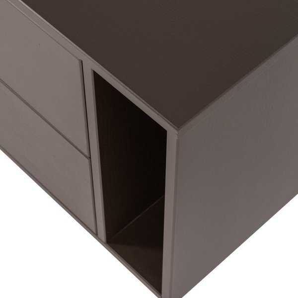 Ciemnobrązowa szafka pod TV z litego drewna sosnowego 200x45x44 cm Settle Down – vtwonen-image-3