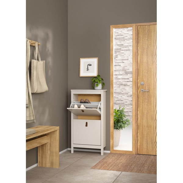 Szarobeżowa uchylna szafka na buty Madrid – Tvilum-image-4