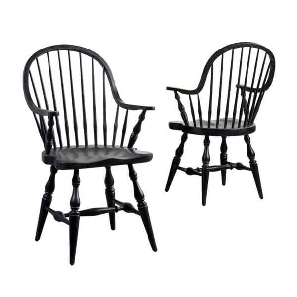Czarne krzesło z drewna dębowego Canett Wembley