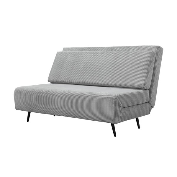 Jasnoszara sztruksowa rozkładana sofa 140 cm Mallory – Støraa-image-2