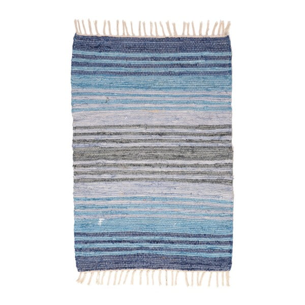 Niebieski dywan bawełniany InArt Chindi, 120x180 cm