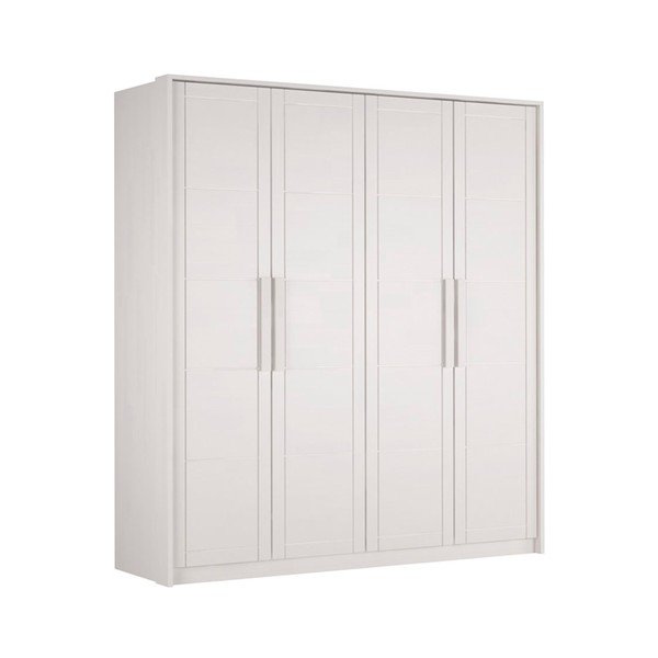 Biała szafa z litego drewna bukowego 203x220 cm Timo – Olivia Living