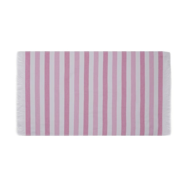 Różowe bawełniane ręczniki plażowe zestaw 2 szt. 70x140 cm Stripe  – Foutastic