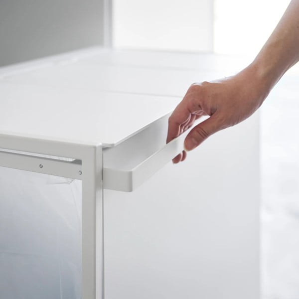 Biały metalowy kosz na śmieci do segregacji odpadów Tower – YAMAZAKI-image-3