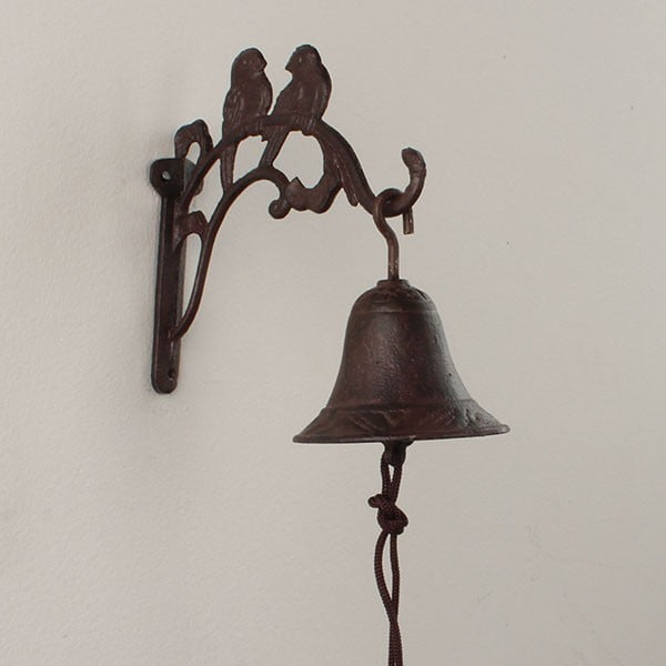 Żeliwny dzwonek ścienny z ptaszkami Dakls Bell