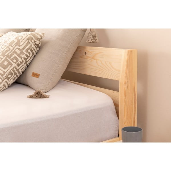 Łóżko dwuosobowe z litego drewna świerkowego ze stelażem 180x200 cm Venus – Kalune Design-image-3