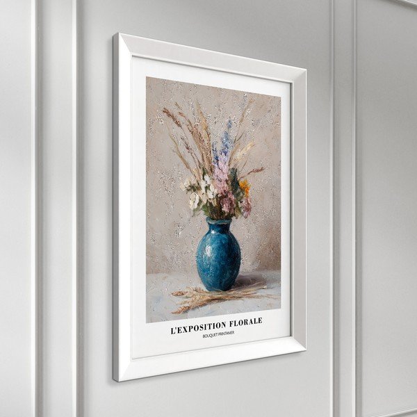 Obraz drukowany z ramą w zestawie 56x75 cm Blue Vase – Styler-image-3