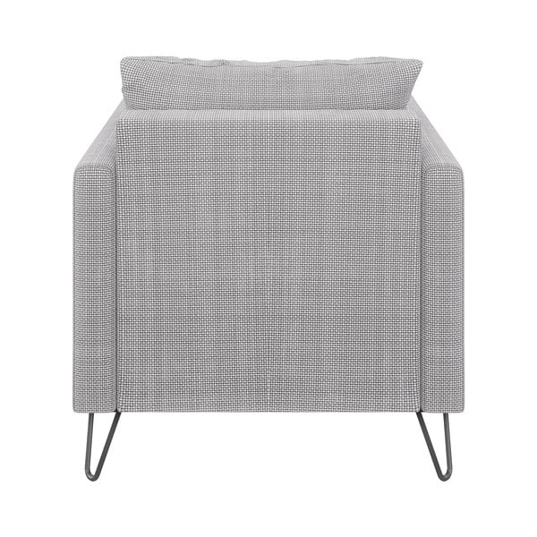 Jasnoszary fotel z tkaniny szenilowej Freya – Ropez-image-2