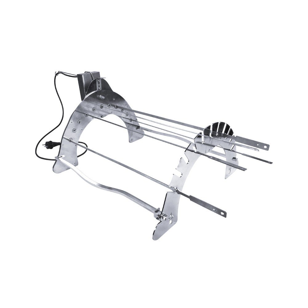 Stojak do grillowania ze stali chromowanej Rotisserie Set – Remundi