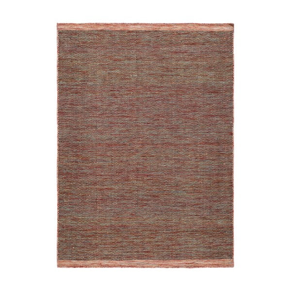 Czerwony wełniany dywan Universal Kiran Liso, 60x110 cm