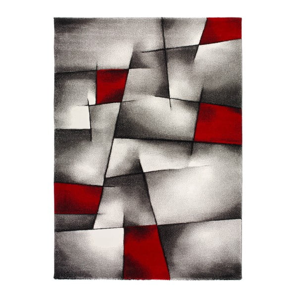 Czerwono-szary dywan Universal Malmo, 120x170 cm