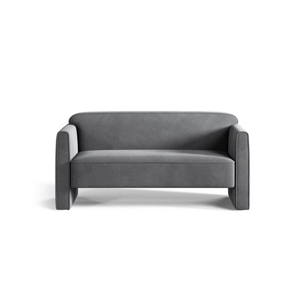 Szara aksamitna sofa 140 cm Abby – Micadoni 