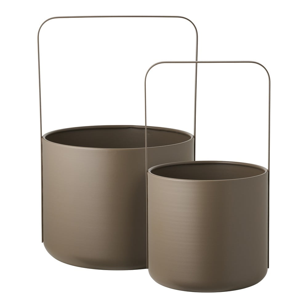 Metalowe osłonki na doniczki zestaw 2 szt. ø 24,5 cm Tule – House Nordic (zdjęcie 3)