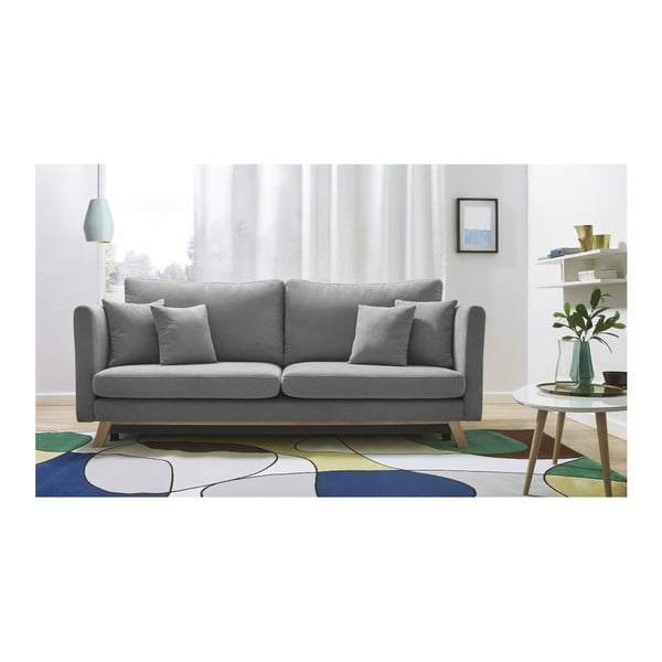 Szara rozkładana sofa Bobochic Paris Triplo-image-4