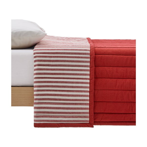 Czerwona narzuta pikowana z bawełny organicznej 180x240 cm Sini – Kave Home