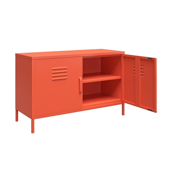 Pomarańczowa metalowa szafka Novogratz Cache, 100x64 cm-image-4