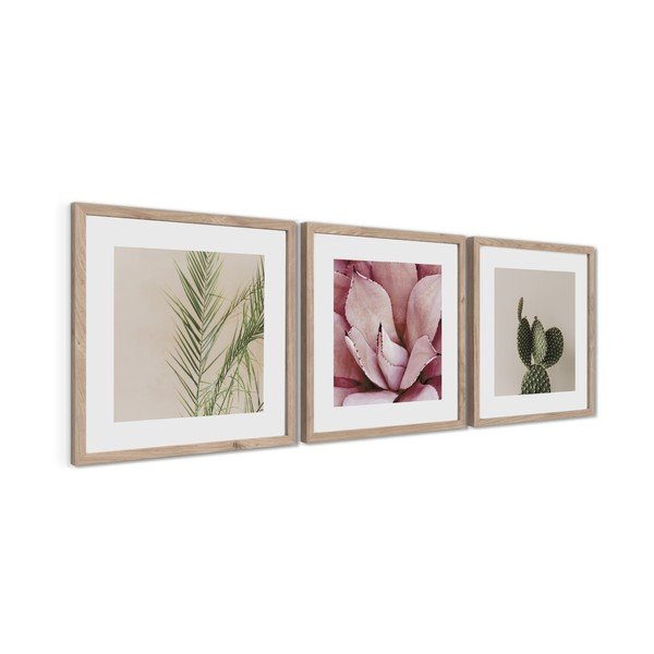 Obrazy zestaw 3 szt. drukowane z ramą w zestawie 30x30 cm Fresh – Styler-image-4