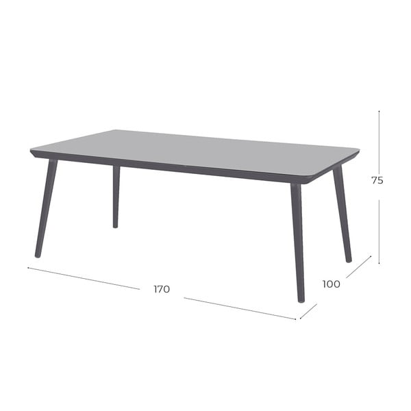 Szary stół ogrodowy Hartman Sophie, 170x100 cm-image-1
