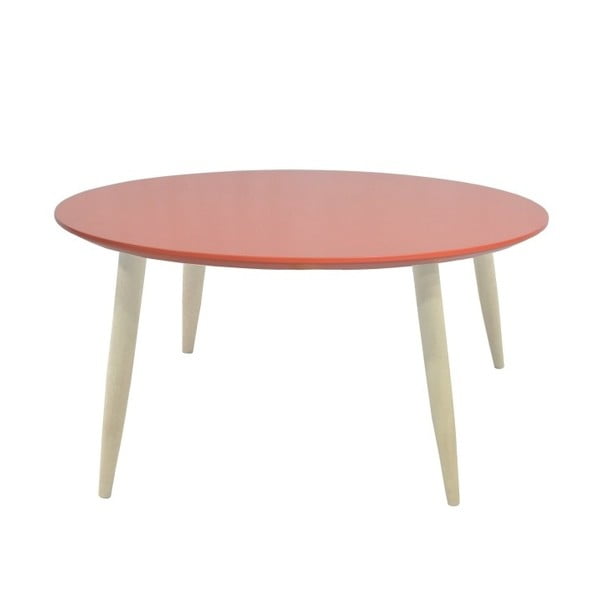 Czerwony stolik 13Casa Pastel, Ø 58 cm
