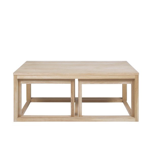 Zestaw 3 drewnianych stolików Actona Cornus Coffee, 120x60x50 cm-image-2