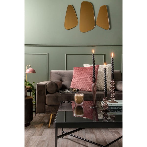 Brązowy szklany świecznik PT LIVING Swirl Bubbles-image-1